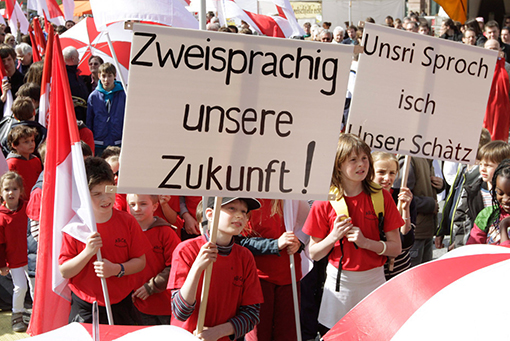 Demonstration für den Erhalt der elsässischen Sprache,  Strasbourg, März 2012